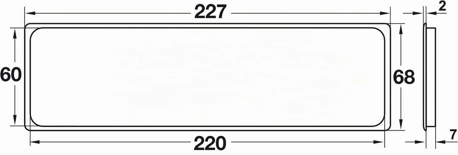Gedotec griglia di ventilazione 68x227 mm marrone 2 pezzi plastica