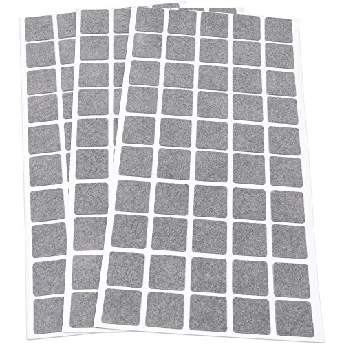 Adsamm Ultrasottili 20x20 mm Feltrini Autoadesivi 150 pz Grigi 1,5 mm