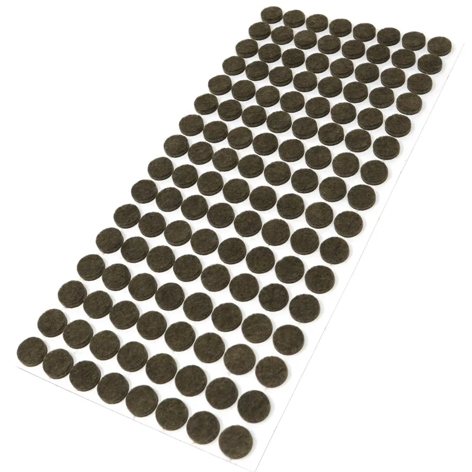 Adsamm Feltrini adesivi marroni Ø 12 mm 128 pezzi 3,5 mm