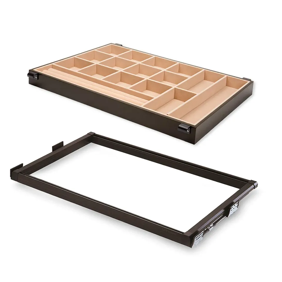 Emuca organizer cassetto cucina M60 moka 564-614 mm