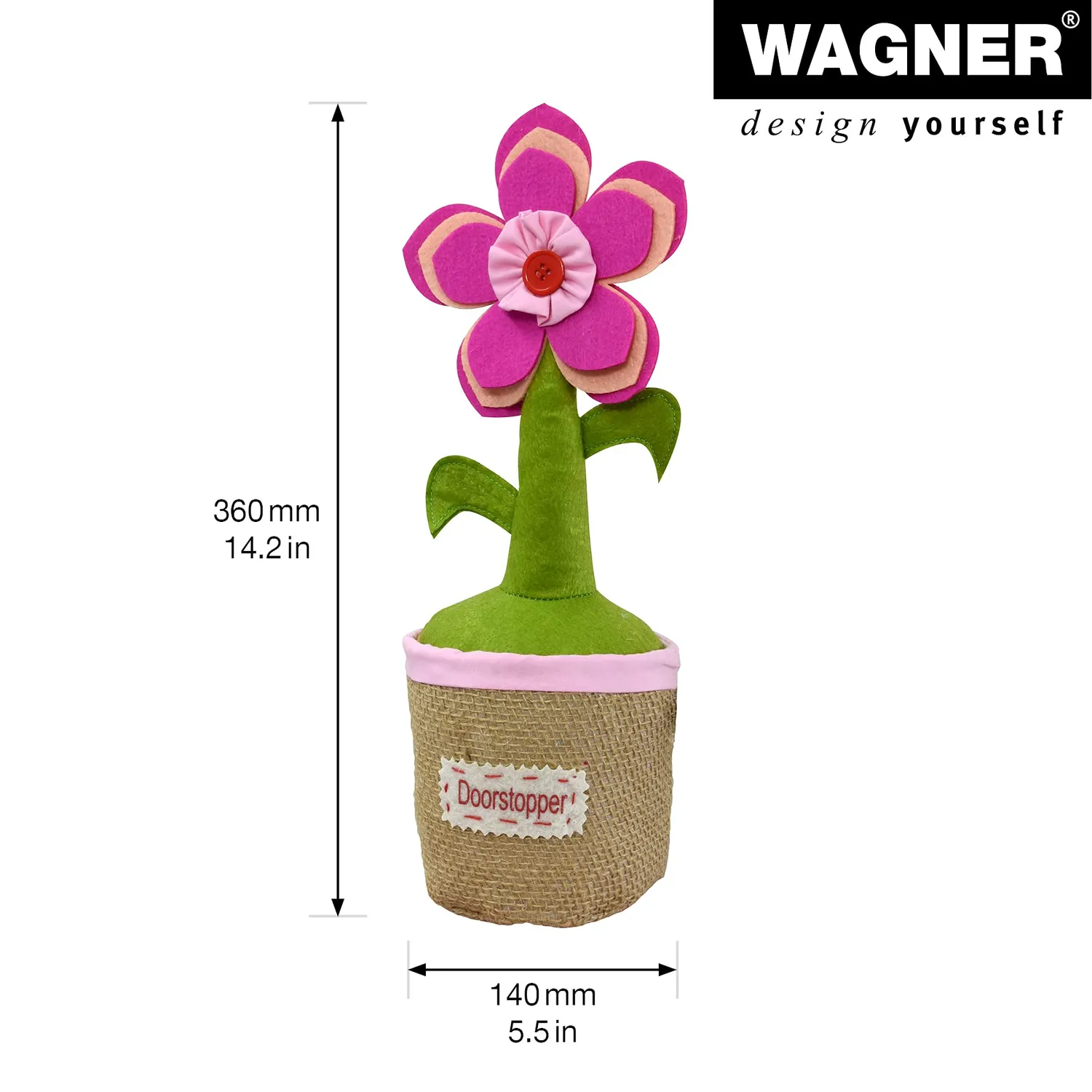 Wagner Pink Flower Fermaporta Tessuto Rosa 1500 g