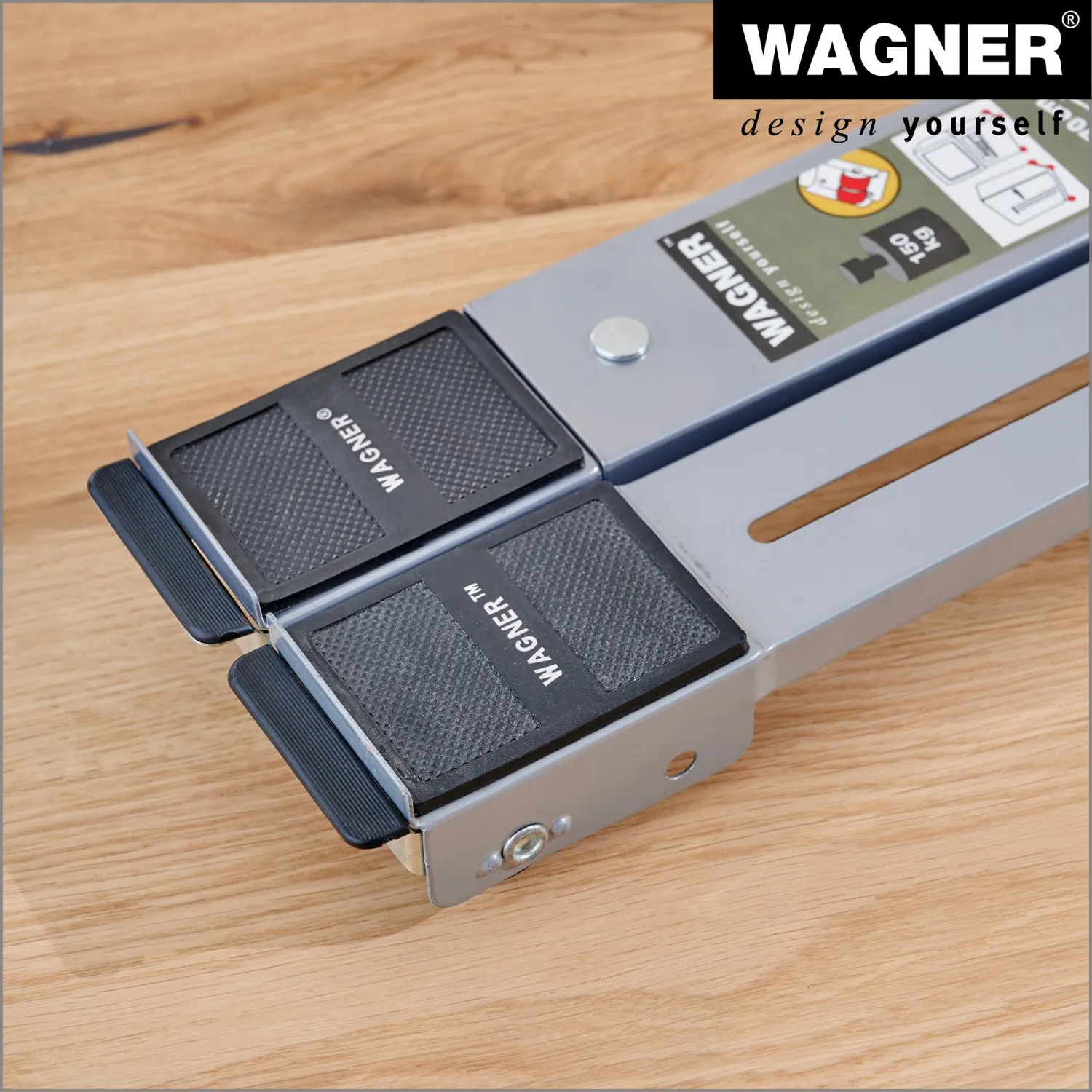 Wagner MM 1197 carrello trasporto argento 2 pezzi