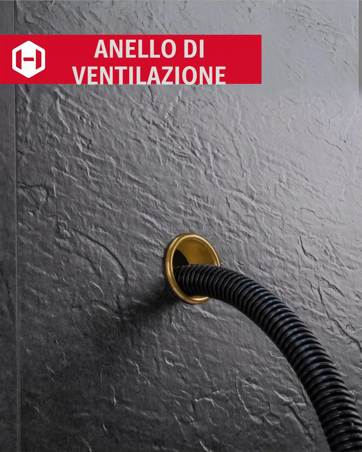 Gedotec passacavo scrivania ottone oro lucido Ø 35 mm