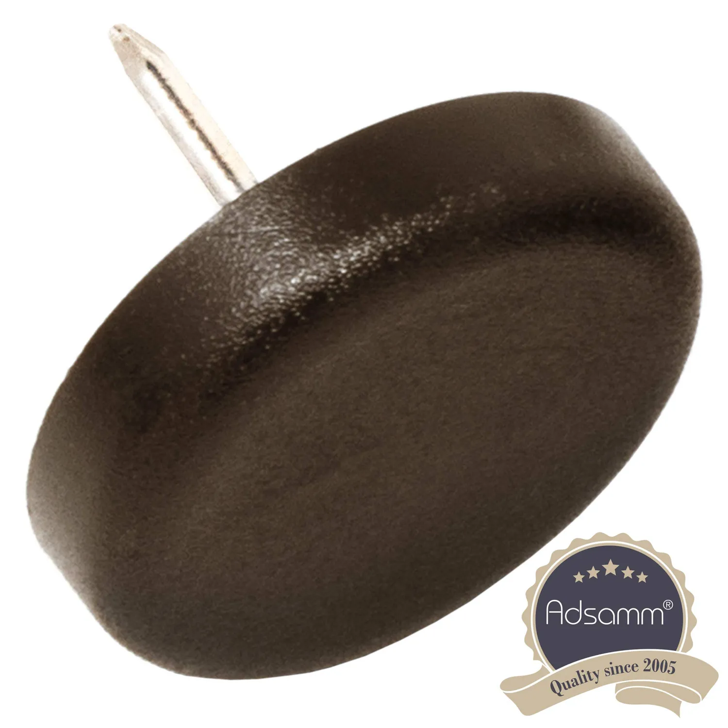 Adsamm PG-N-BR-25-16 Pattini Plastica Ø25 mm Marrone 16 pz