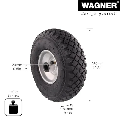 Wagner RO 9260 ruota carriola 260x80 mm portata 150 kg