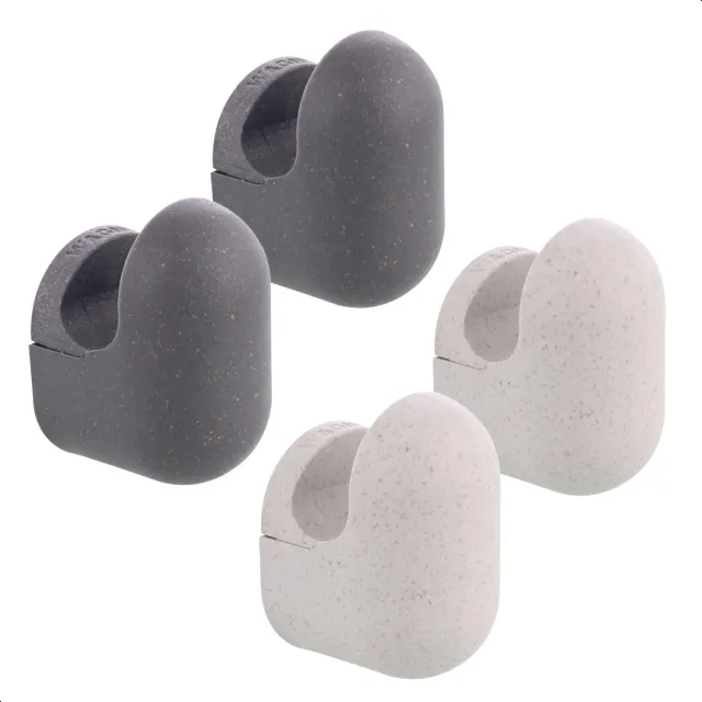 WAGNER hooks4home PILL ganci parete set 4 pezzi grigio