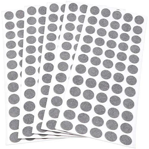 Adsamm ultrasottili feltrini per mobili rotondi Ø14mm grigi 300pz 1,5mm