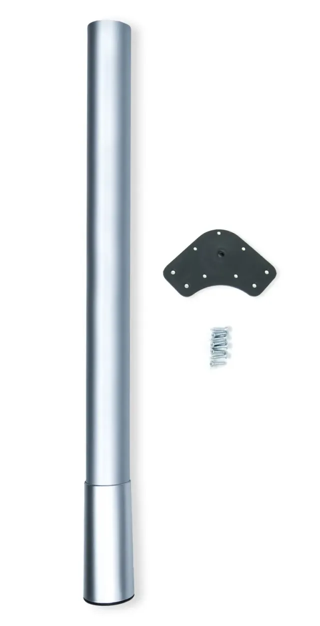 Emuca 2034725 gamba tavolo acciaio alluminio 687-800 mm