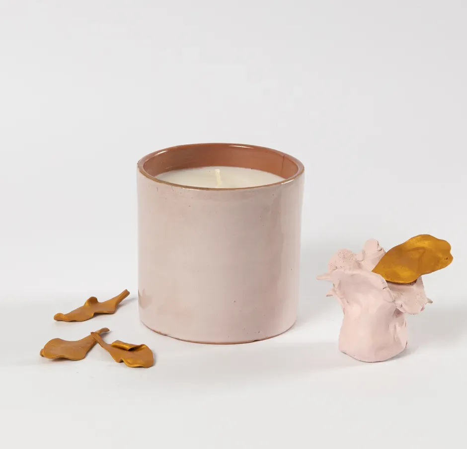 NIVA Design Ambra candela rosa fico terracotta