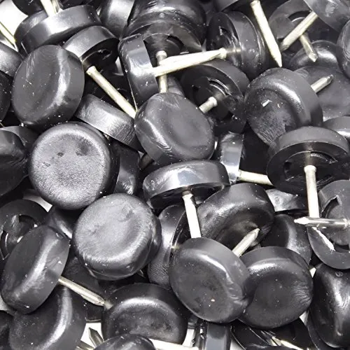Adsamm PG-N-BL-18-100 pattini neri 18 mm 100 pezzi con chiodo