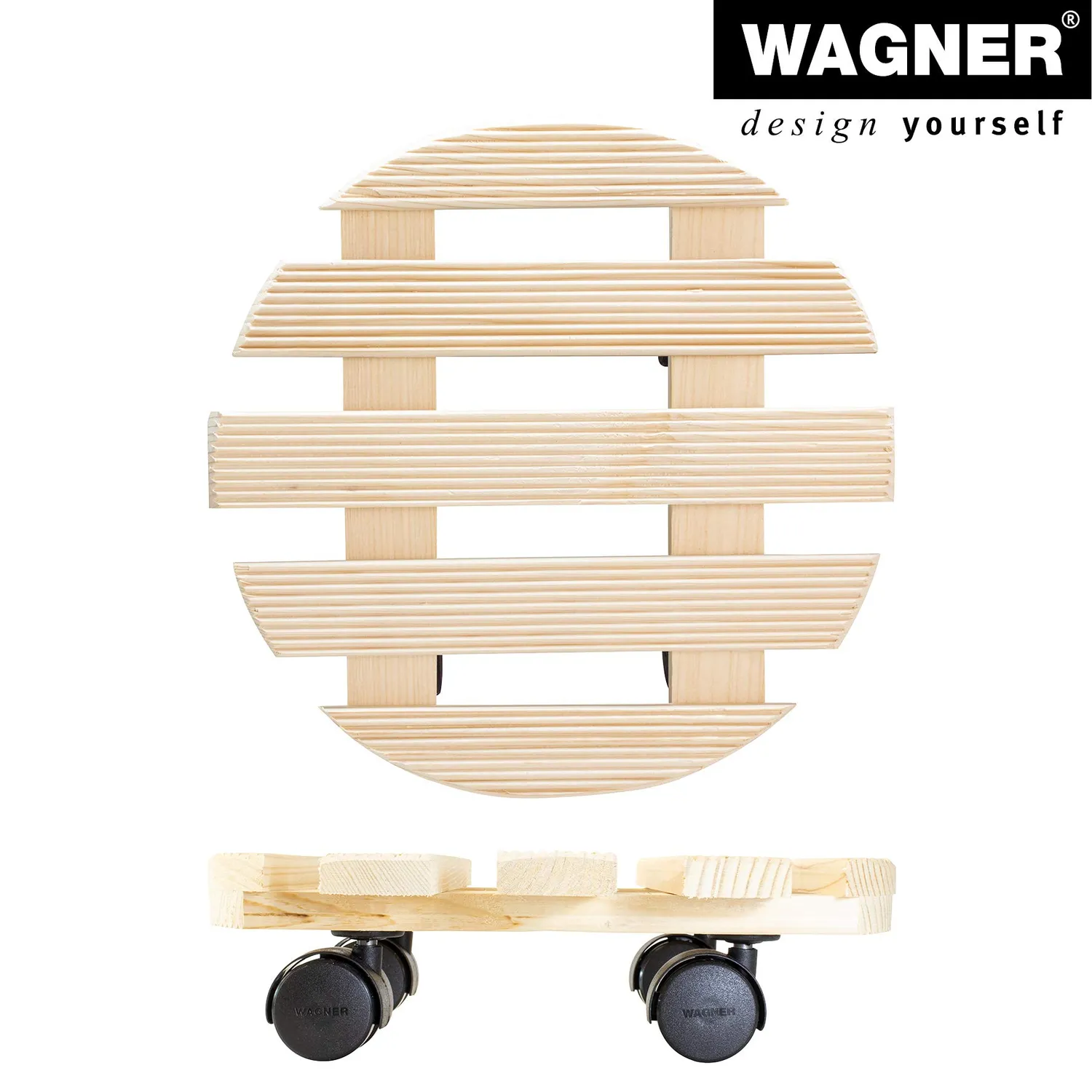 Wagner Country Ø 30 cm carrello piante rotondo naturale