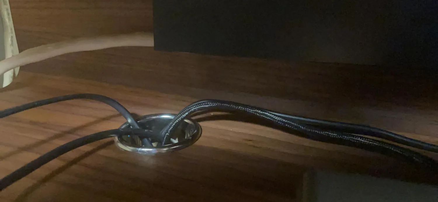 Gedotec Void passacavo ottone rotondo 60 mm nichelato