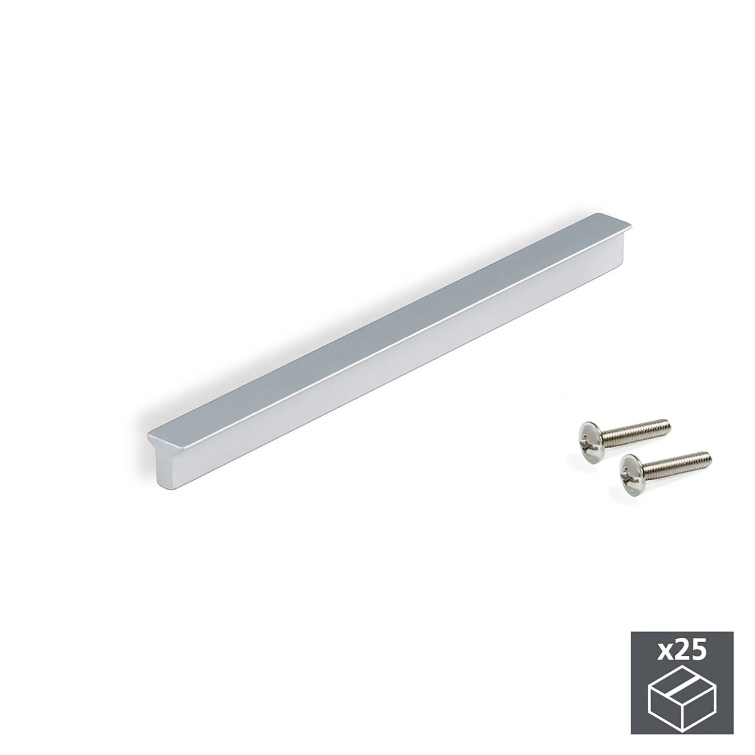 Emuca Maniglia Mobile 128 mm Alluminio Opaco Set 25 pz