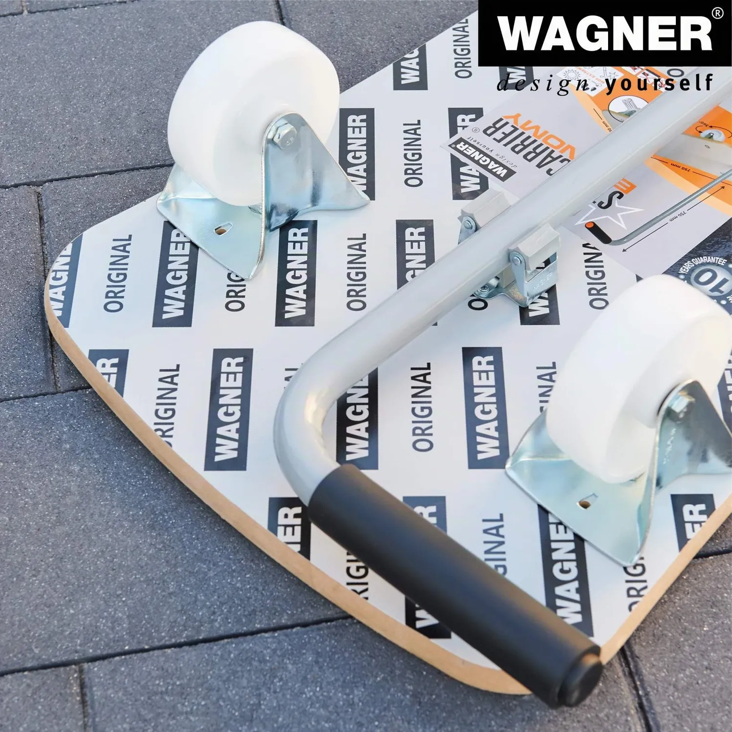 Wagner MM 1389 Carrello Trasporto 79x39 cm 200 kg Timone