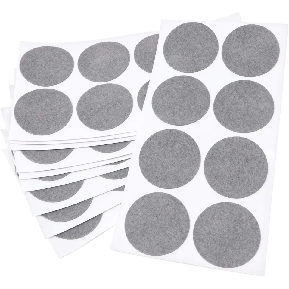 Adsamm feltrini ultrasottili Ø 50 mm grigi 80 pezzi 1,5 mm