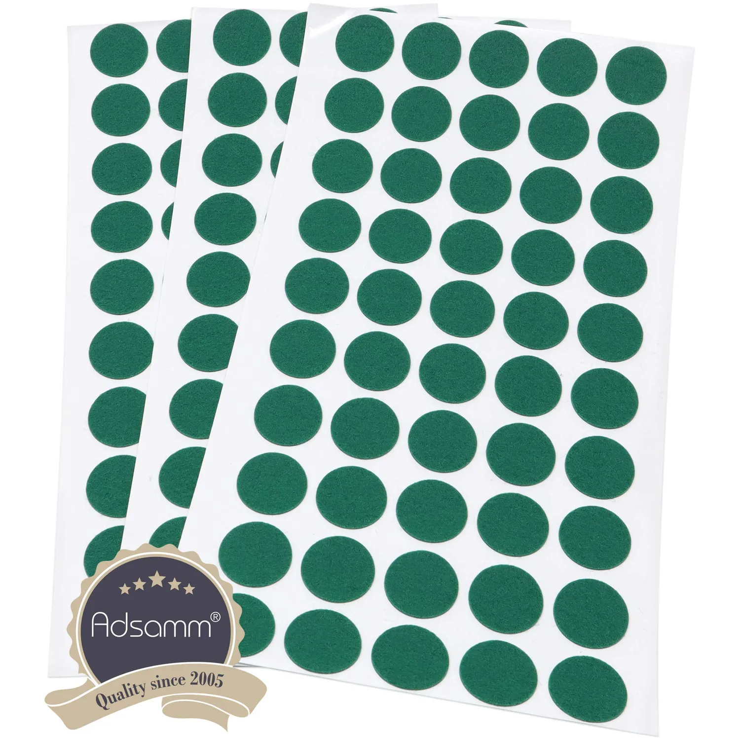 Adsamm feltrini ultrasottili Ø 20 mm verde 150 pezzi 1,5 mm