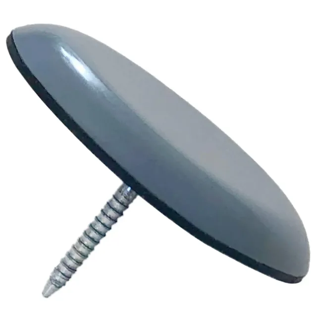 Adsamm pattini PTFE con chiodo grigi Ø 40 mm Teflon