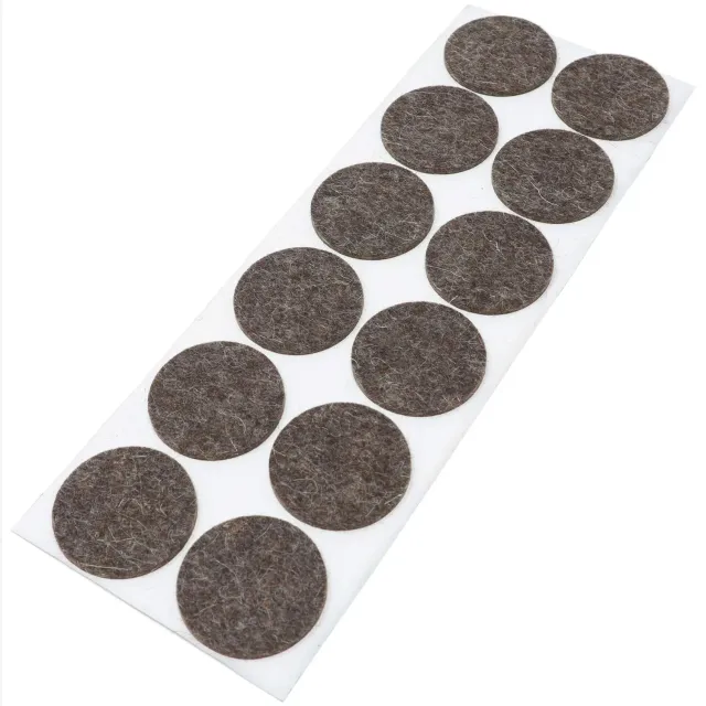 Adsamm Quality Feltrini Lana Ø40 mm Marroni 12 Pezzi 3 mm