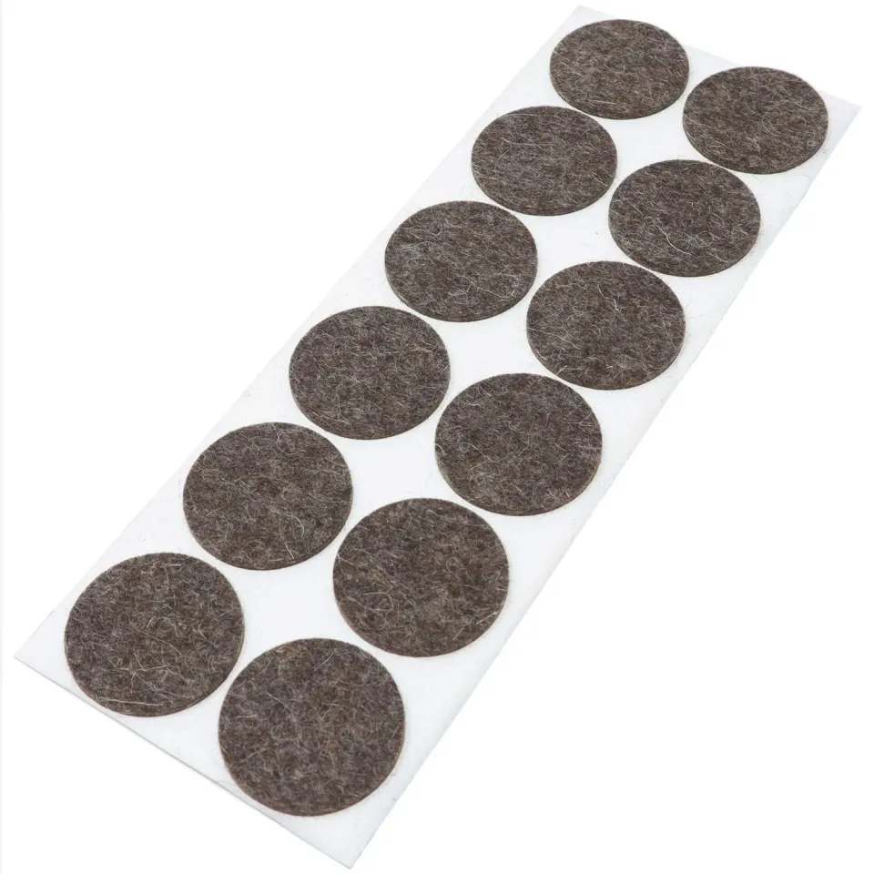 Adsamm Quality Feltrini Lana Ø40 mm Marroni 12 Pezzi 3 mm