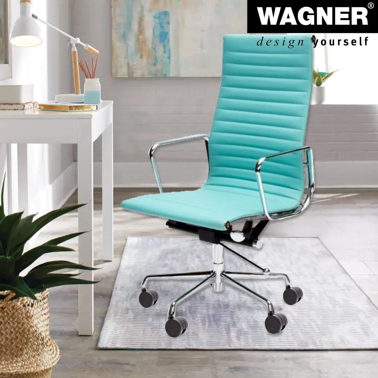 Wagner Konkav RO1735 rotelle sedia ufficio set 5 pezzi dure