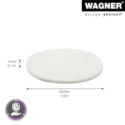 Wagner EH 0025 feltrini adesivi 25 mm 24 pezzi bianchi