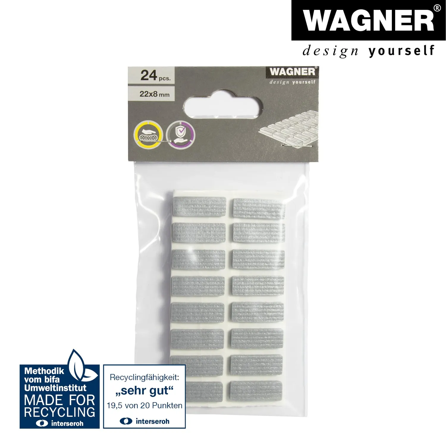 Wagner 16032199 Soft Pads paracolpi EVA grigi 24 pezzi