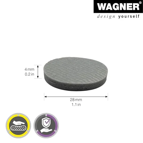 Wagner 16032899 Soft Pads EVA Mix 28mm 12 Pezzi Grigi