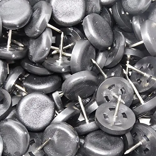 Adsamm 22 mm pattini neri 100 pezzi con chiodo antiscivolo