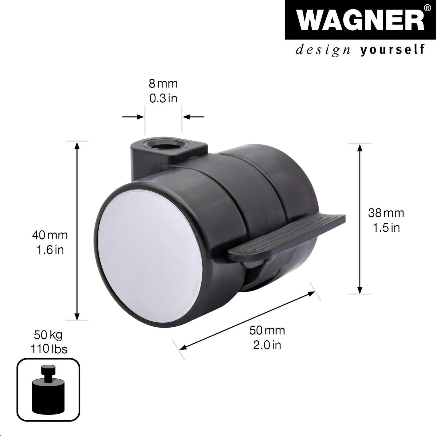 Wagner Design 01020101 rotella mobili freno 38 mm x1