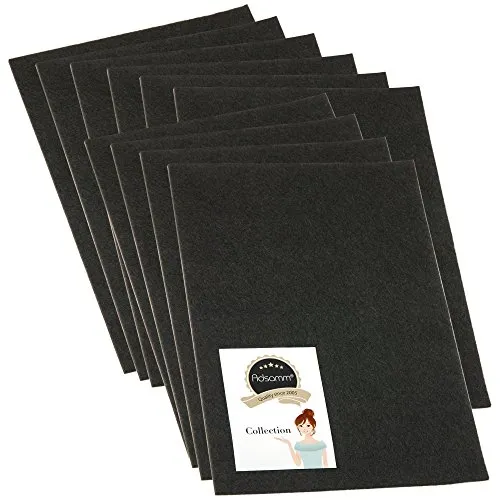 Adsamm feltro autoadesivo 200x300 mm nero 10 fogli spessore 3,5 mm