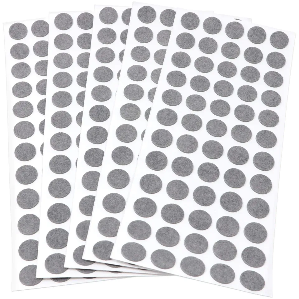 Adsamm ultrasottili feltrini per mobili rotondi Ø14mm grigi 300pz 1,5mm