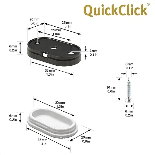 Wagner QuickClick 15783000 piedini avvitare Hyper 4pz 35x20 mm