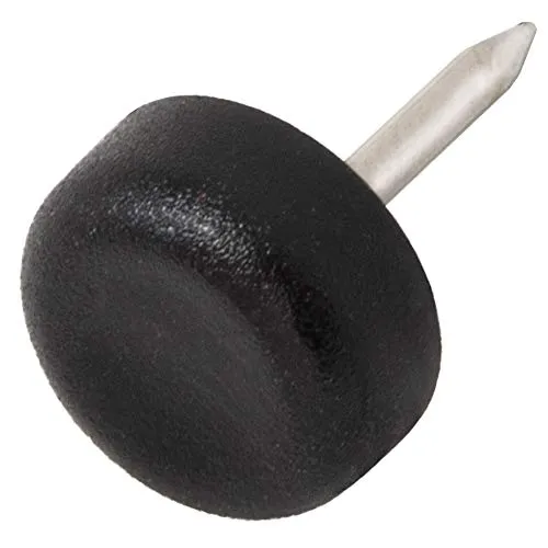 Adsamm PG-N-BL-13-16 Pattini Plastica Ø13 mm Nero 16 pz