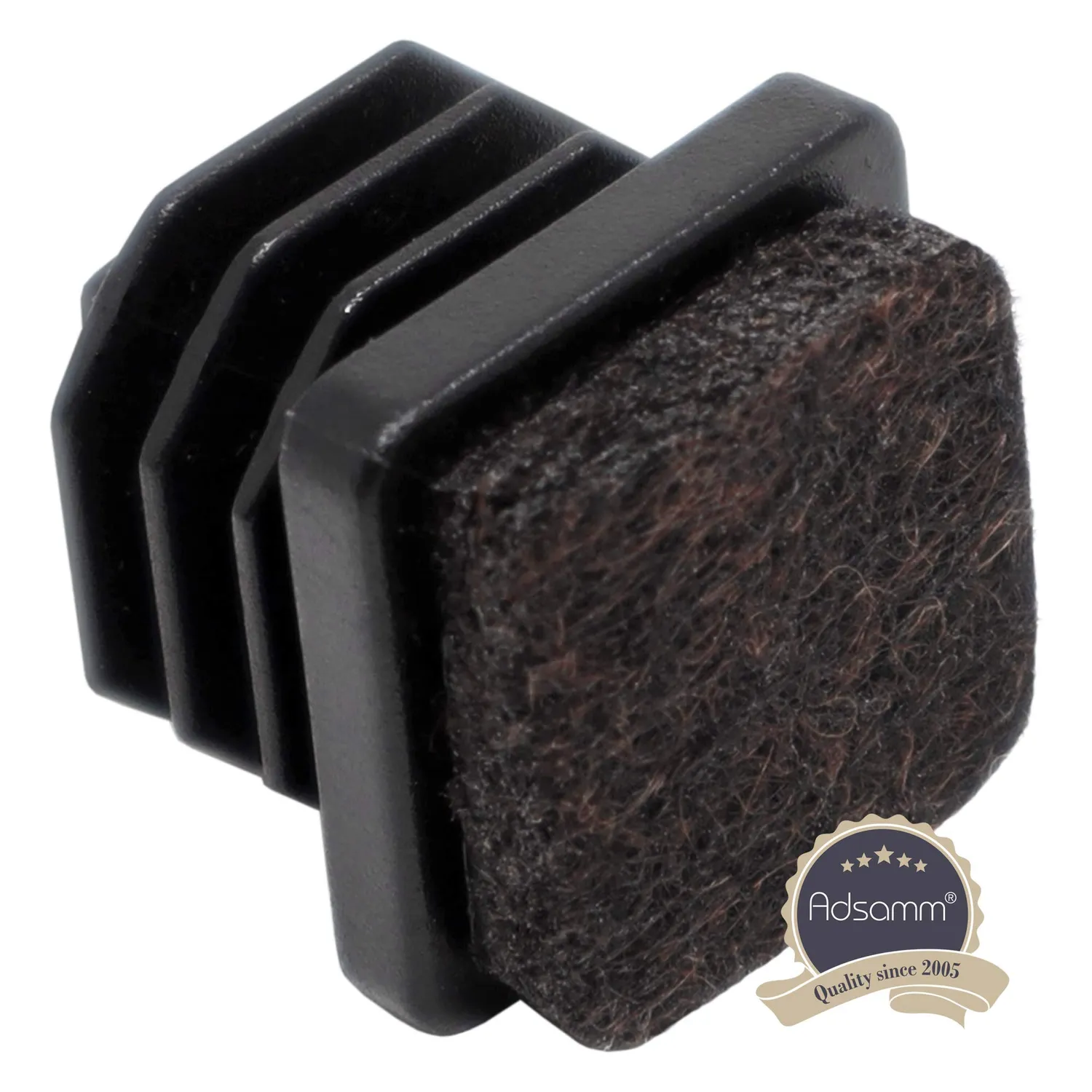Adsamm Puntali Alettati Quadrati 14-16 mm Neri 100 pz con Feltro