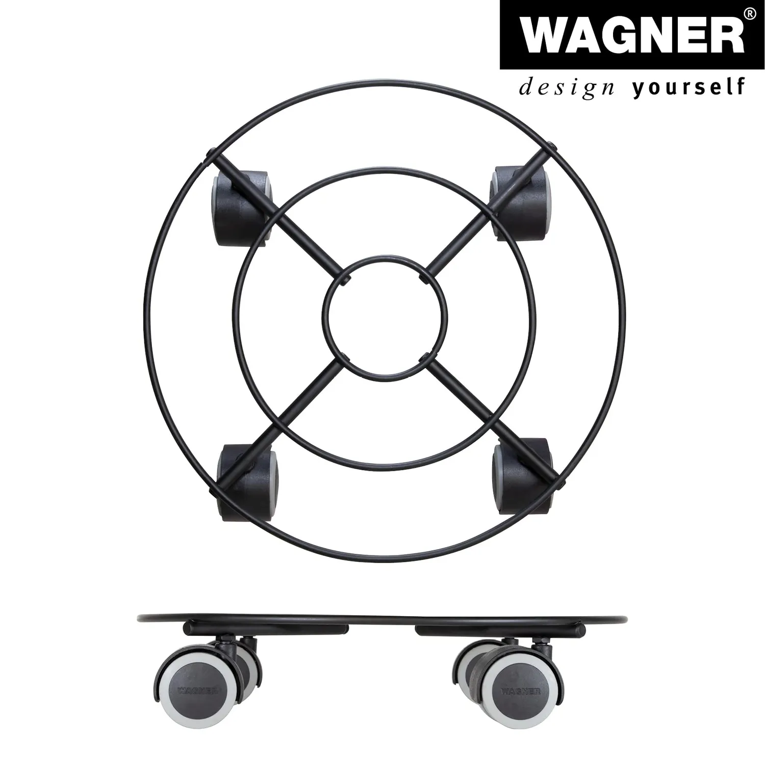 Wagner Draht GH 0944 sottovaso con ruote Ø 30 cm portata 60 kg