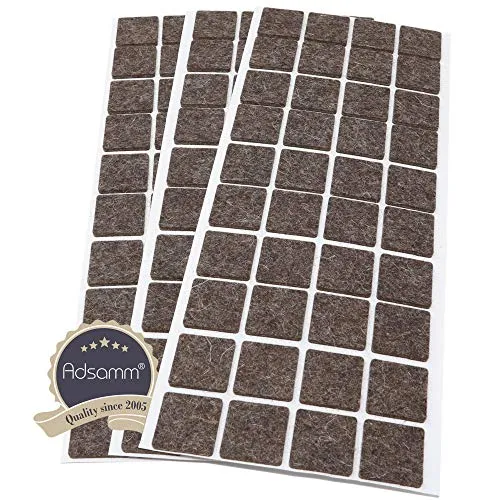 Adsamm Quality 25x25 mm feltrini autoadesivi 120 pezzi marrone