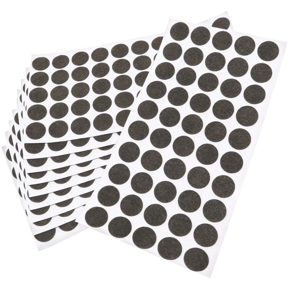 Adsamm ultrasottili feltrini per mobili rotondi Ø20mm marroni 500pz 1,5mm