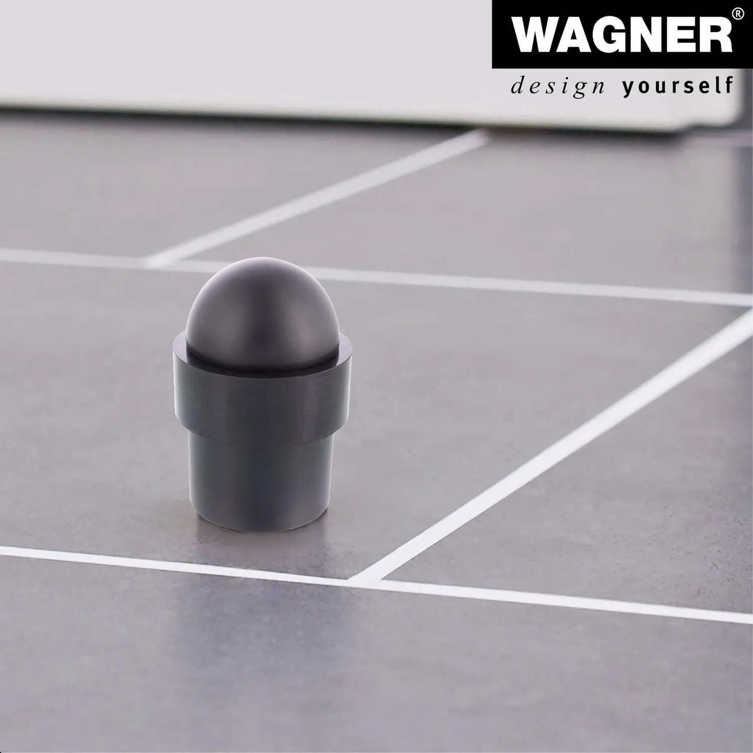 Wagner DOM 15517411 fermaporta metallo nero avvitare