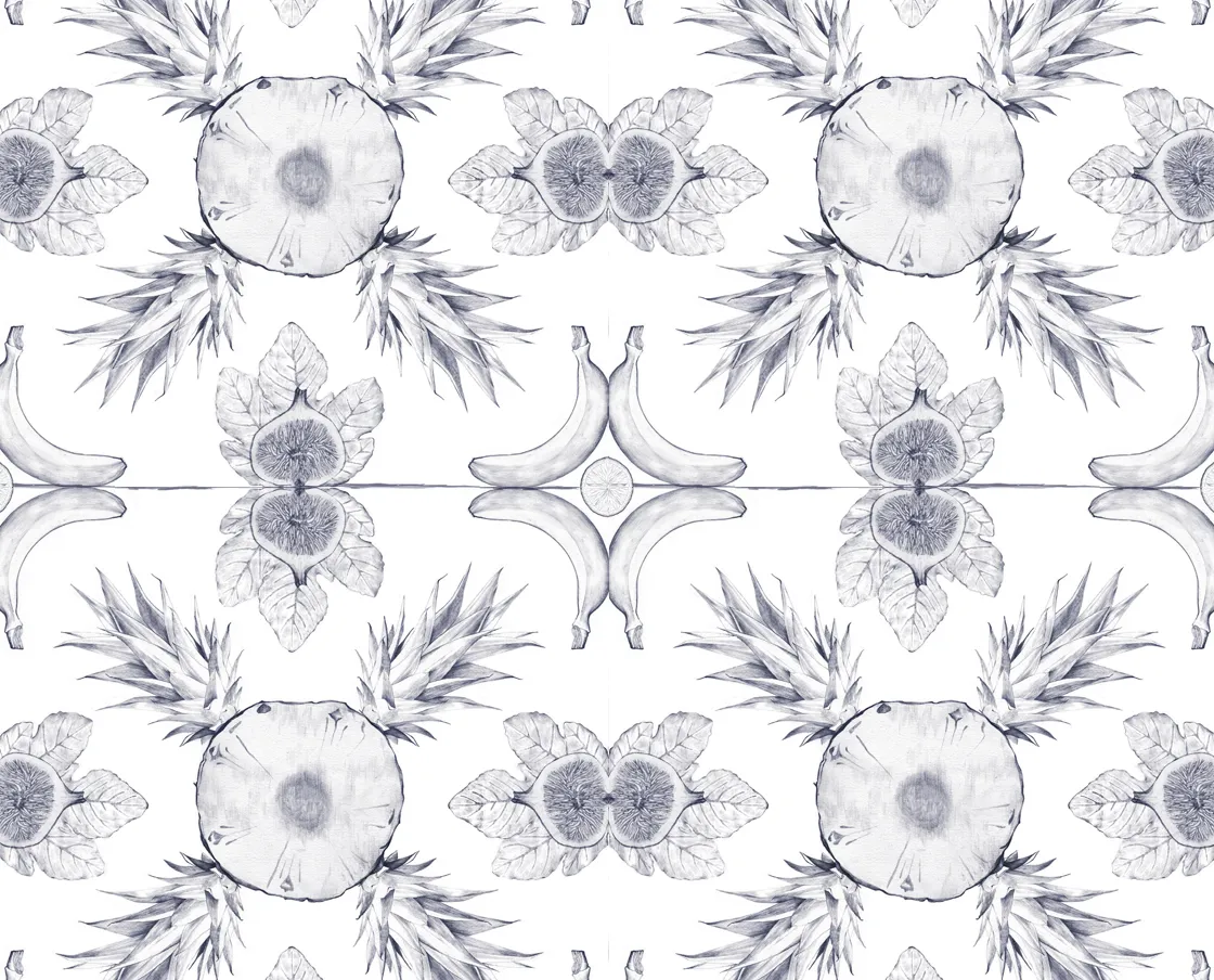 NIVA Design Costarica White carta da parati disegnata