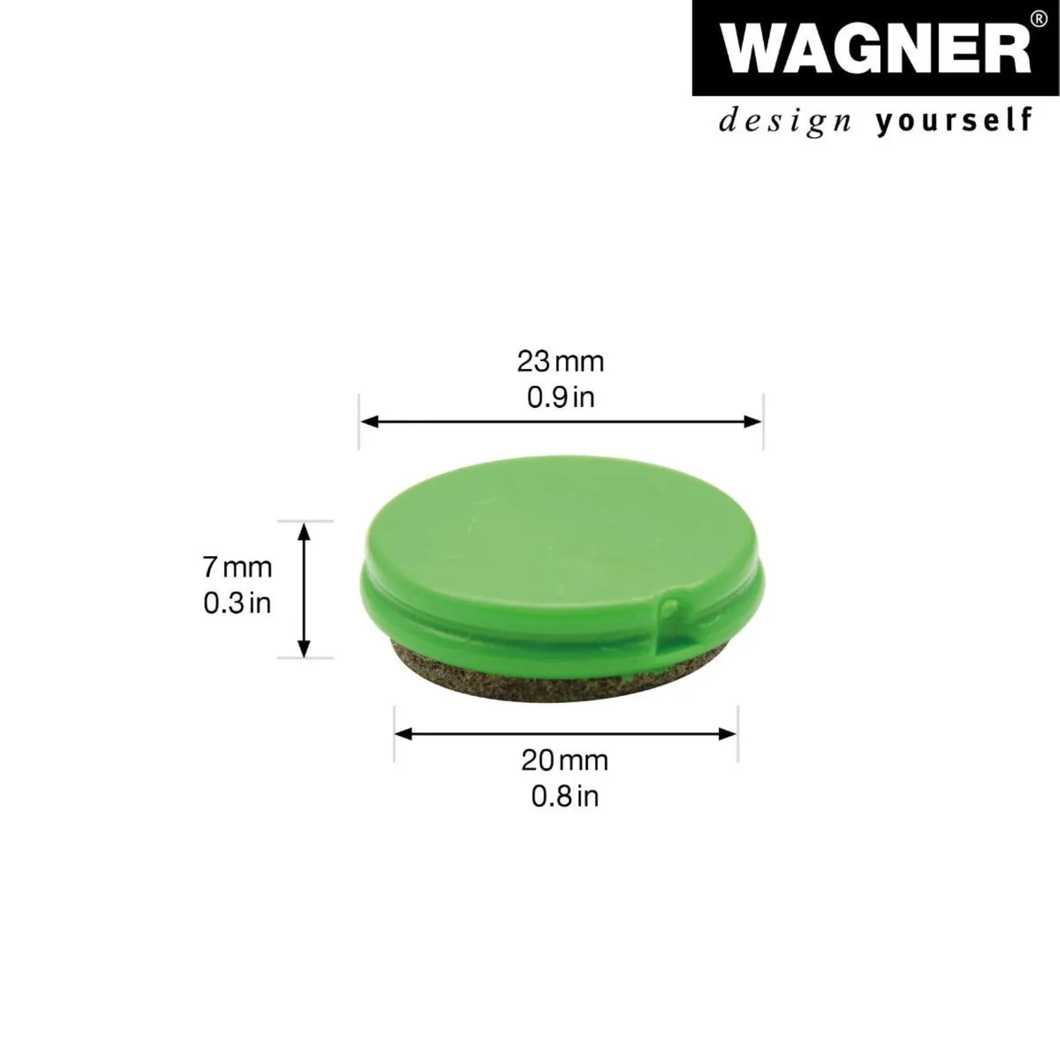 Wagner QuickClick QC 7989 feltrini Ø 25 mm 8 pezzi lana ultrasoft