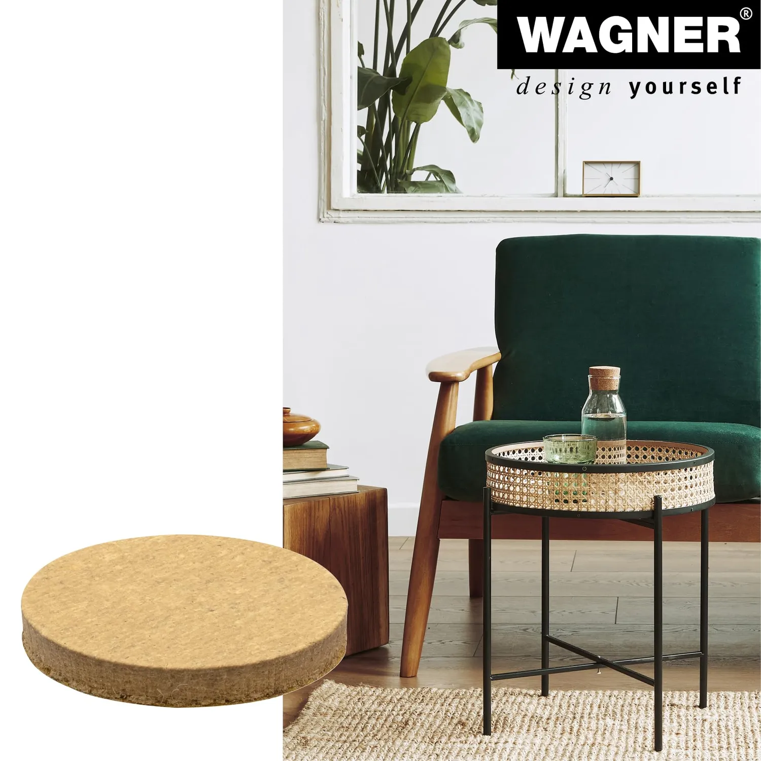 Wagner SYNO 16102599 feltrini marroni 12 pezzi 25 mm