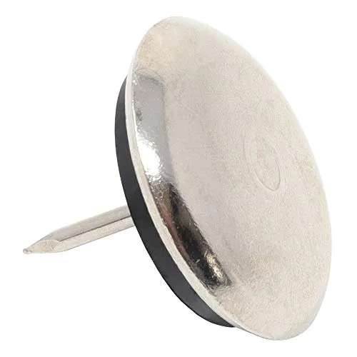 Adsamm pattini metallo con chiodo 35 mm argento 16 pezzi