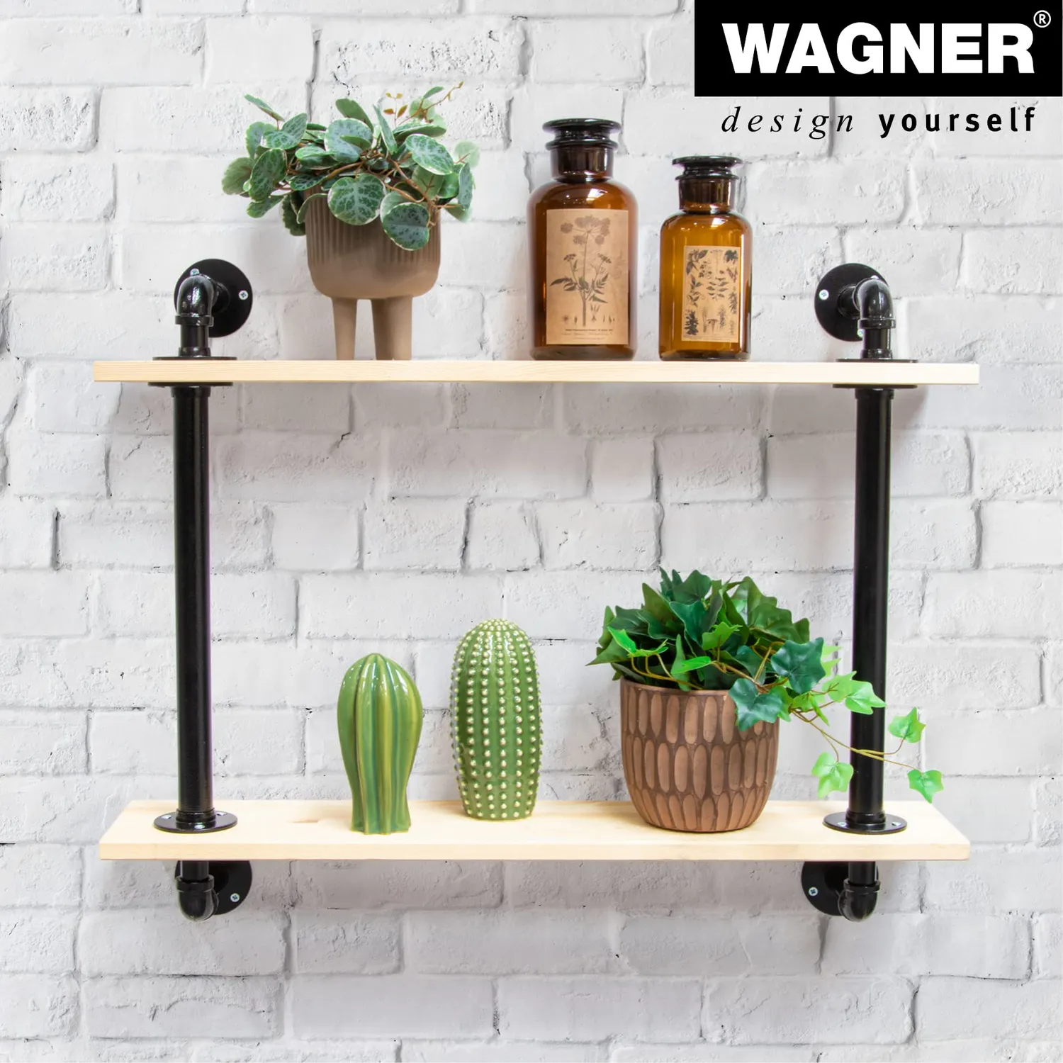 Wagner Pipe ST 5000 supporto scaffale acciaio nero 710 mm