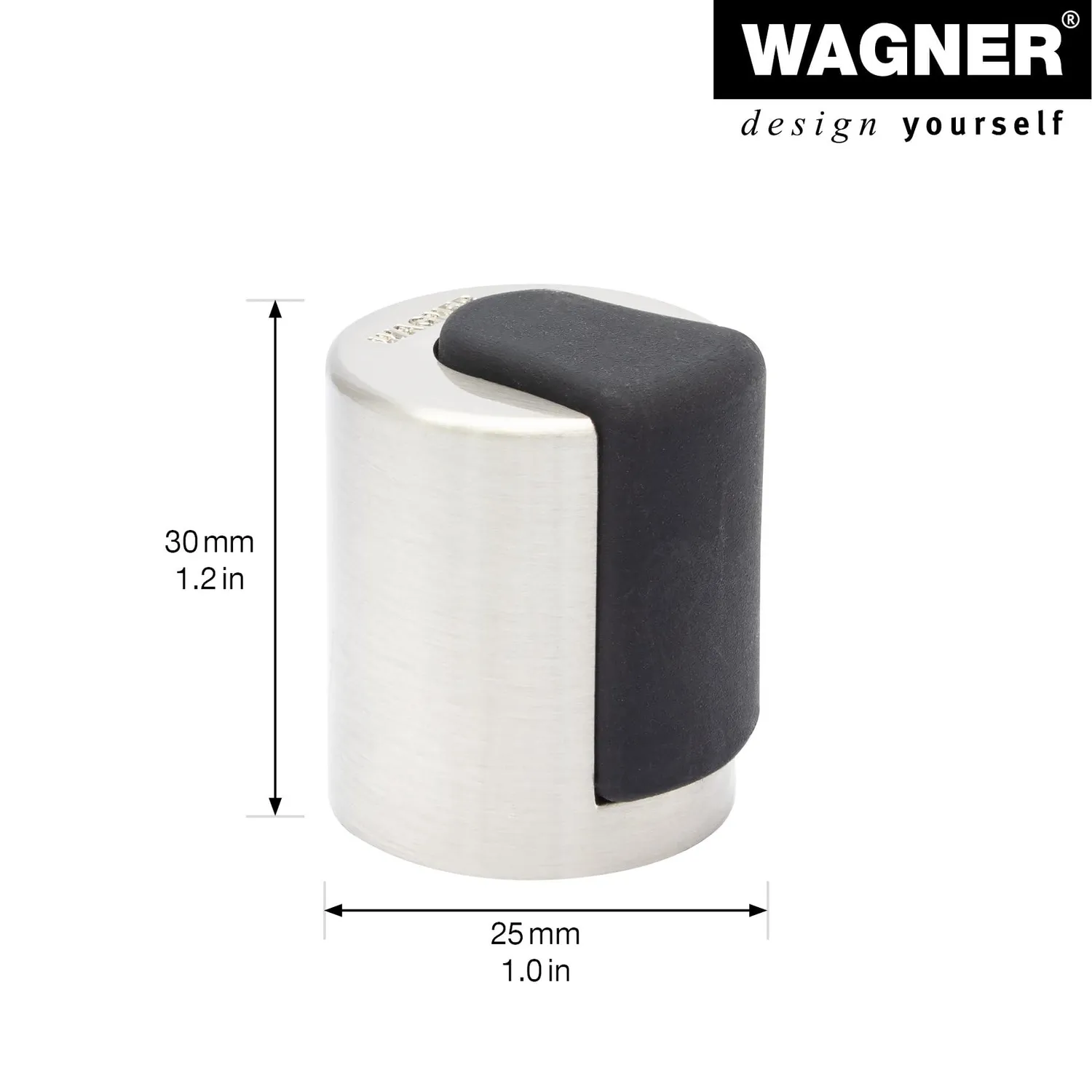 Wagner fermaporta pavimento avvitare Ø25x30 zinco inox