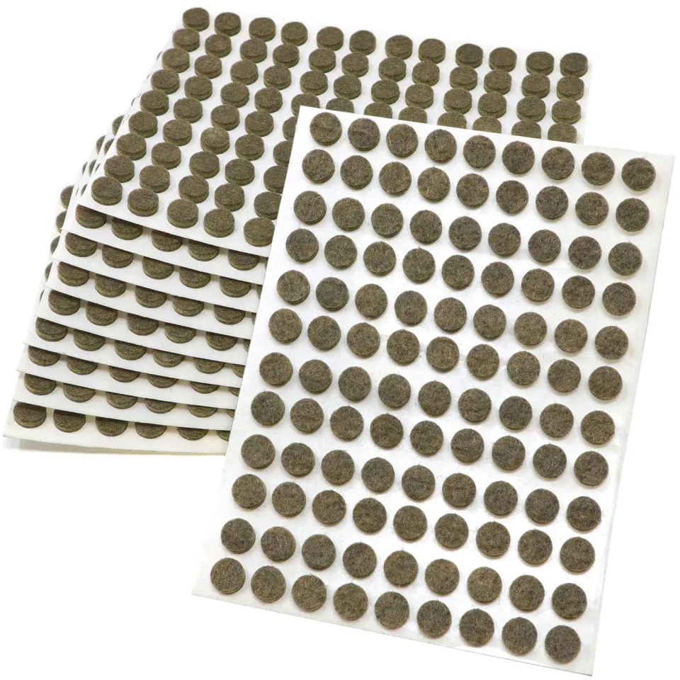 Adsamm feltrini autoadesivi marroni Ø 10 mm 1080 pezzi spessi