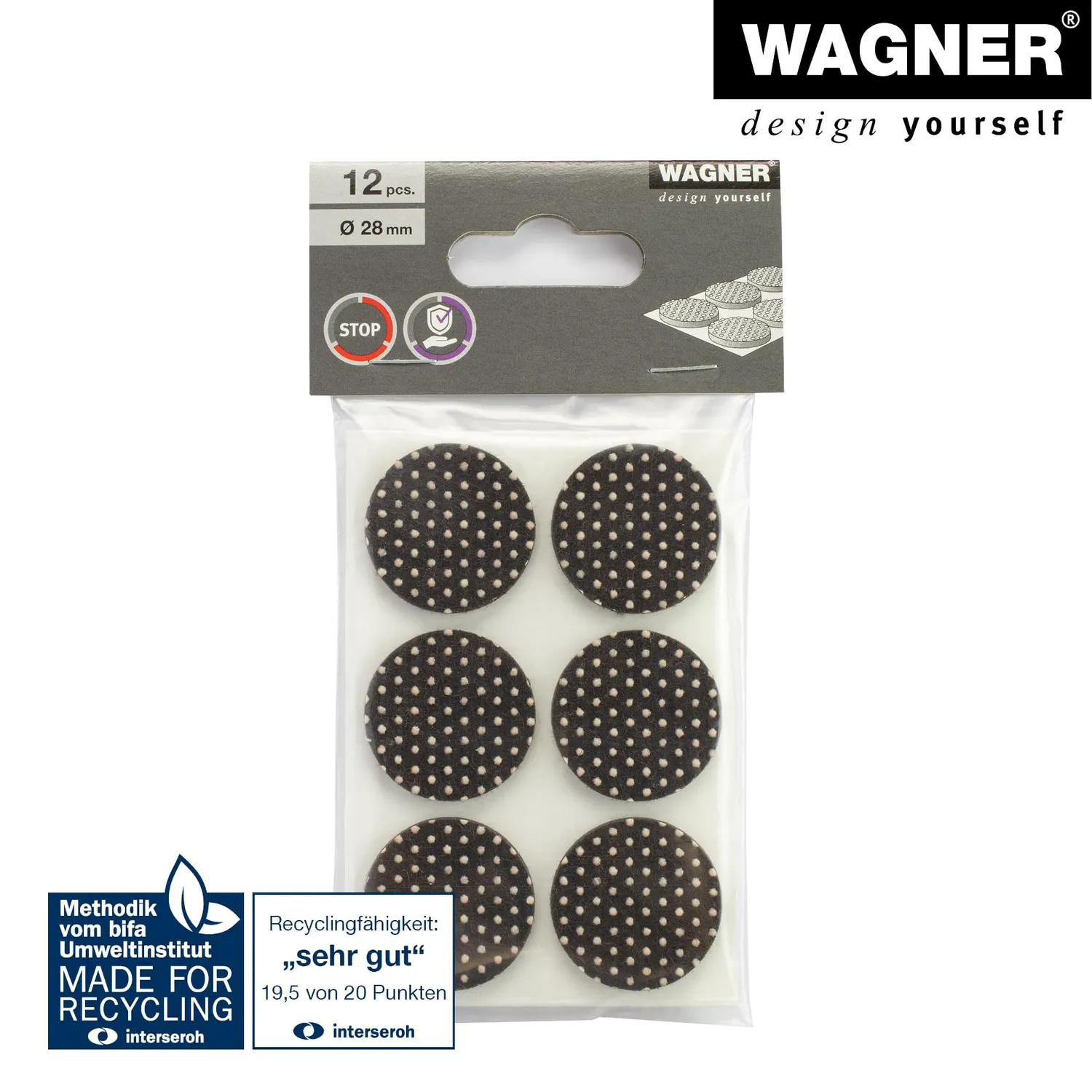 Wagner EH 0128 gommini antiscivolo feltro 12 pezzi