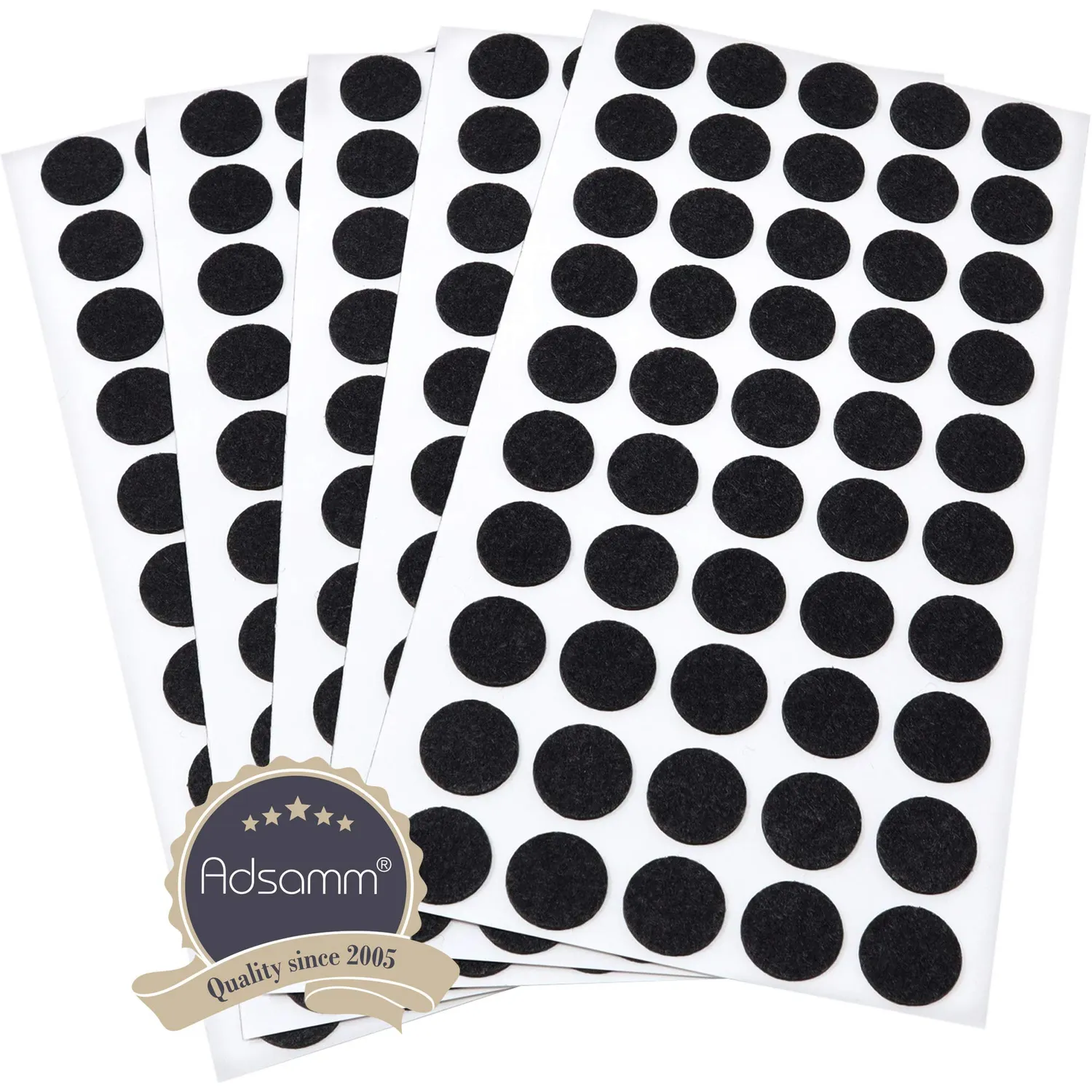 Adsamm Ultrasottili ø 16 mm Feltrini Neri 250 pz 1,5 mm