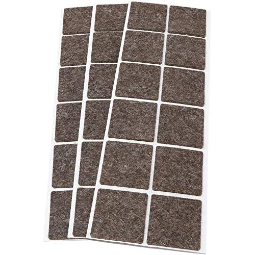 Adsamm Feltrini Quadrati 40x40 mm Marrone 36 Pezzi Lana
