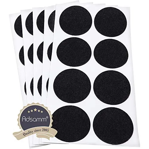 Adsamm feltrini autoadesivi 50 mm neri 40 pezzi ultrasottili