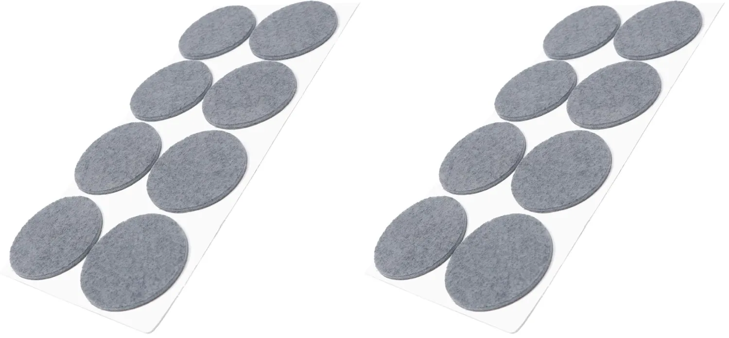 Adsamm feltrini autoadesivi ø 50 mm grigi 8 pezzi 3,5 mm